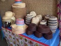 Hats and baskets made of Ã¢â¬ÅpurunÃ¢â¬Â, traditional handicrafts typical of the Ã¢â¬ÅbanjarÃ¢â¬Â tribe